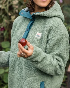 Calla Hooded Recycled Polar-Lined Fleece