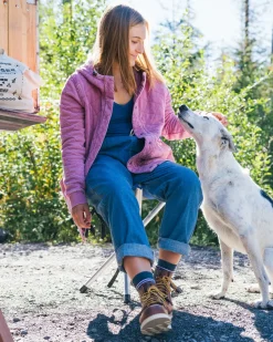 Clementine Recycled Quilted Popper Up Hoodie