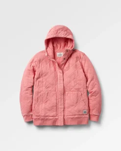 Clementine Recycled Quilted Popper Up Hoodie