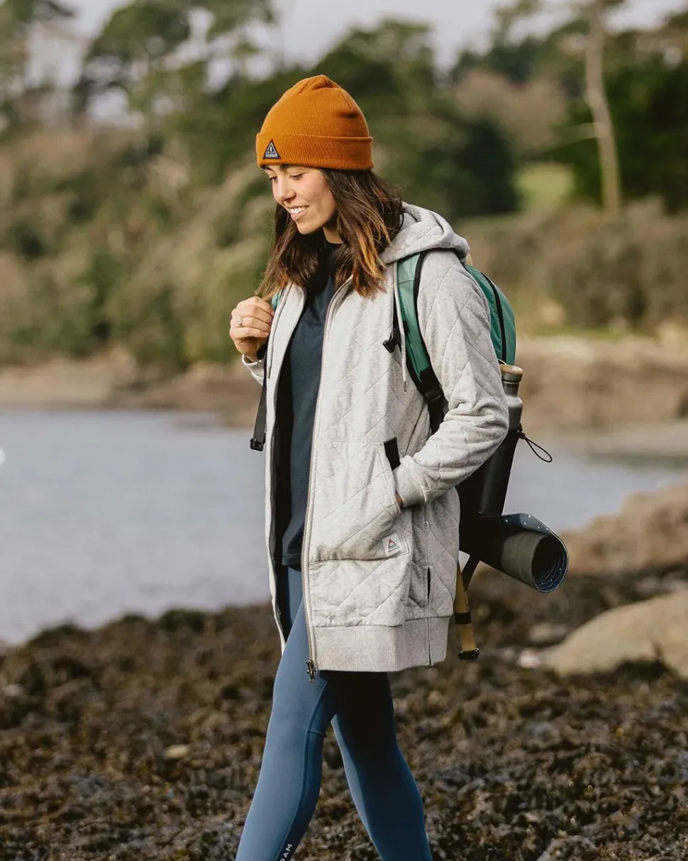 Getaway Recycled Cotton Quilted Full Zip Hoodie