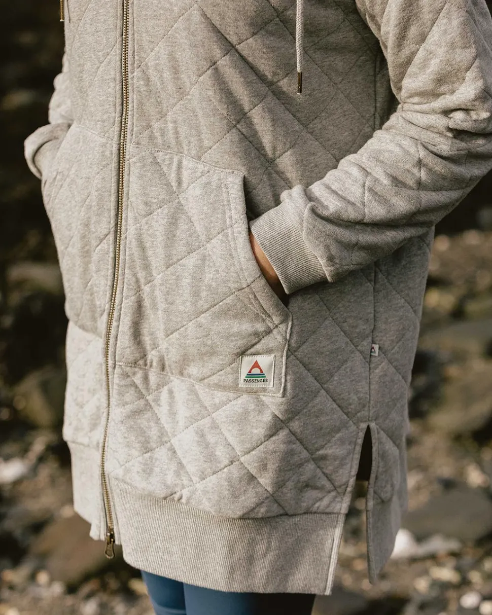 Getaway Recycled Cotton Quilted Full Zip Hoodie