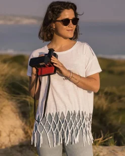 Henna Recycled Cotton Tassel T-Shirt