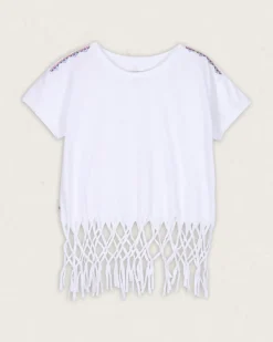 Henna Recycled Cotton Tassel T-Shirt