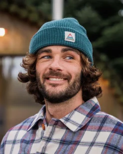Moss Double Layer Recycled Waffle Beanie