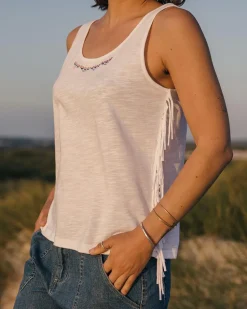 Poppy Recycled Cotton Tassel Tank Top