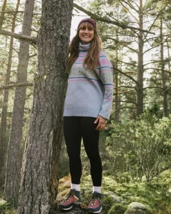 Whimsical Recycled Oversized Polo Neck Knitted Jumper