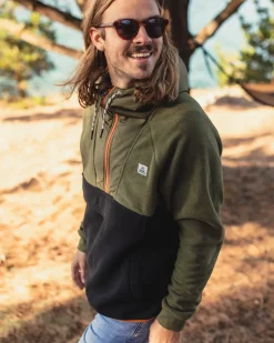 Woodland Hooded 1/2 Zip Polar Fleece