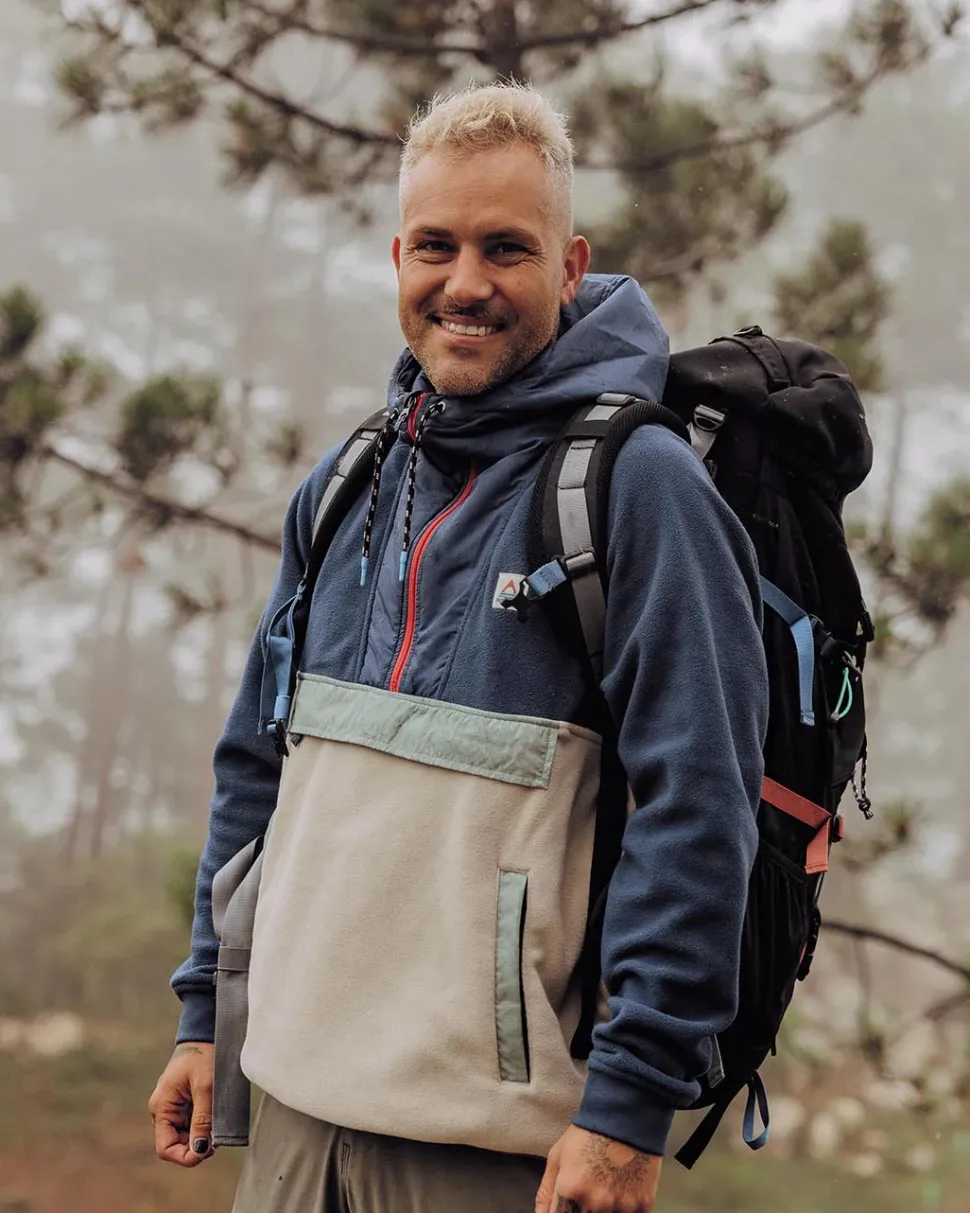 Woodland Hooded 1/2 Zip Recycled Polar Fleece