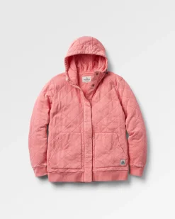 Clementine Recycled Quilted Popper Up Hoodie
