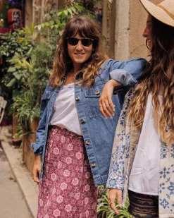 Coral Denim Cotton Ls Shirt