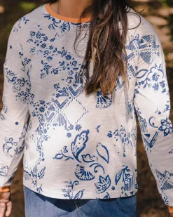 Patchwork Recycled Cotton LS T-Shirt