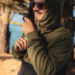 Woodland Hooded 1/2 Zip Polar Fleece